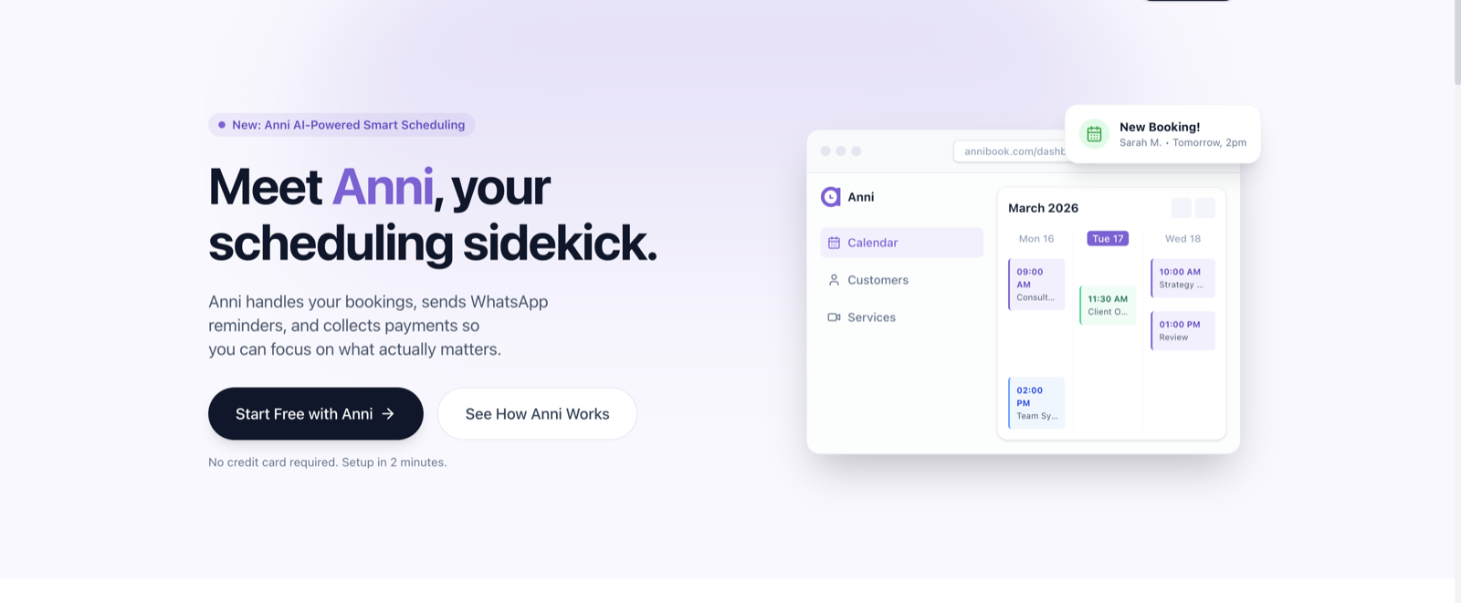 annibook.com: meet Anni, your scheduling sidekick