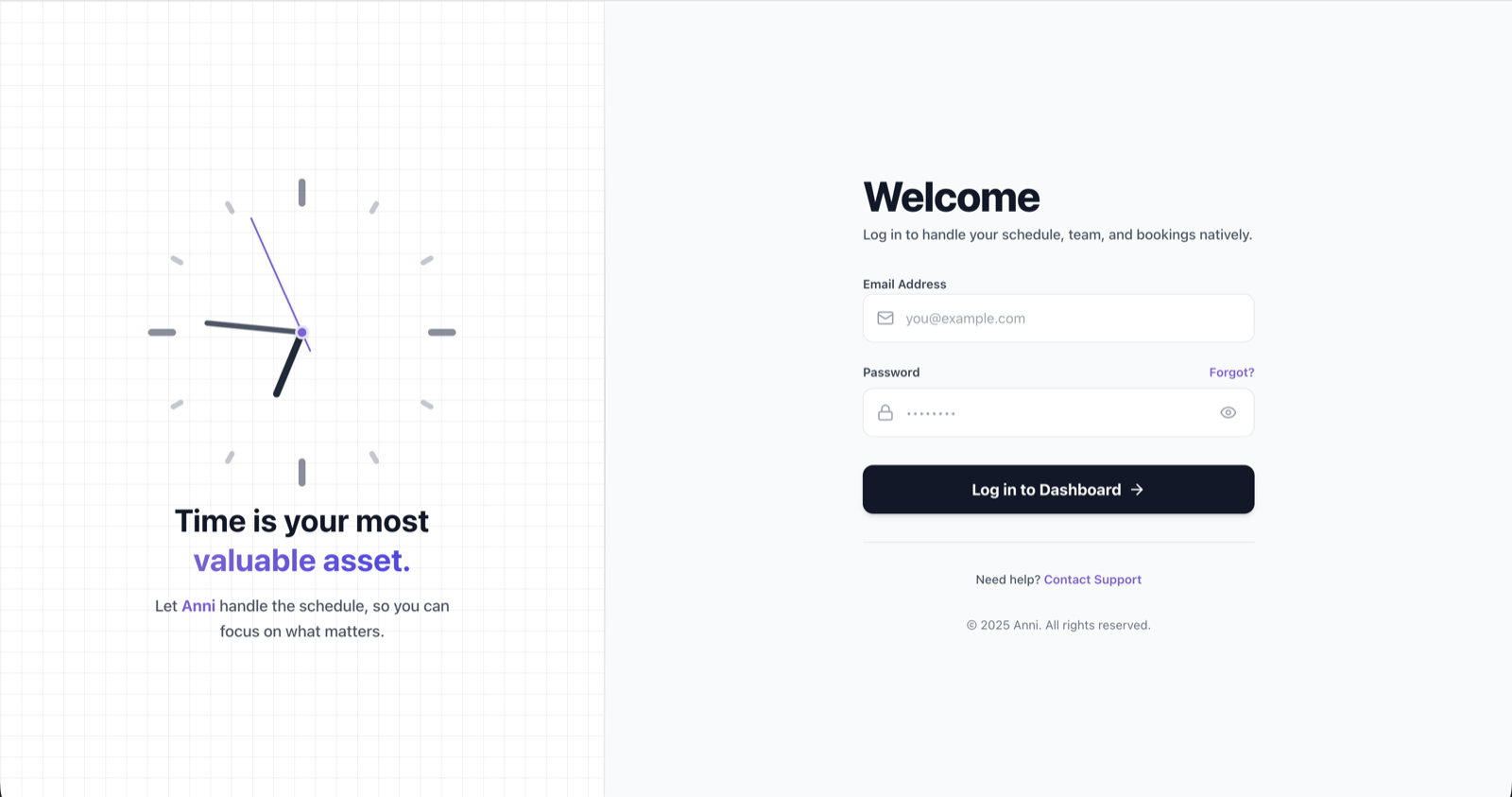 Sign in to the dashboard