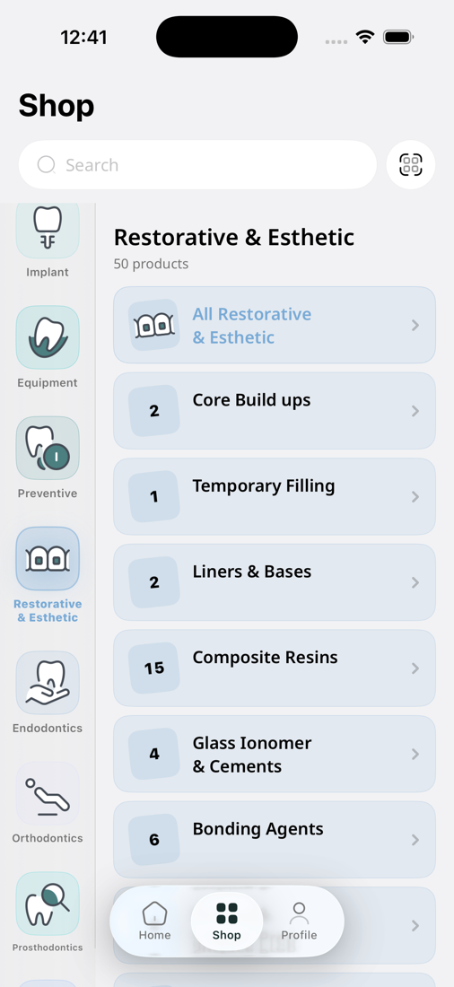 Shop by category, from restorative to endodontics