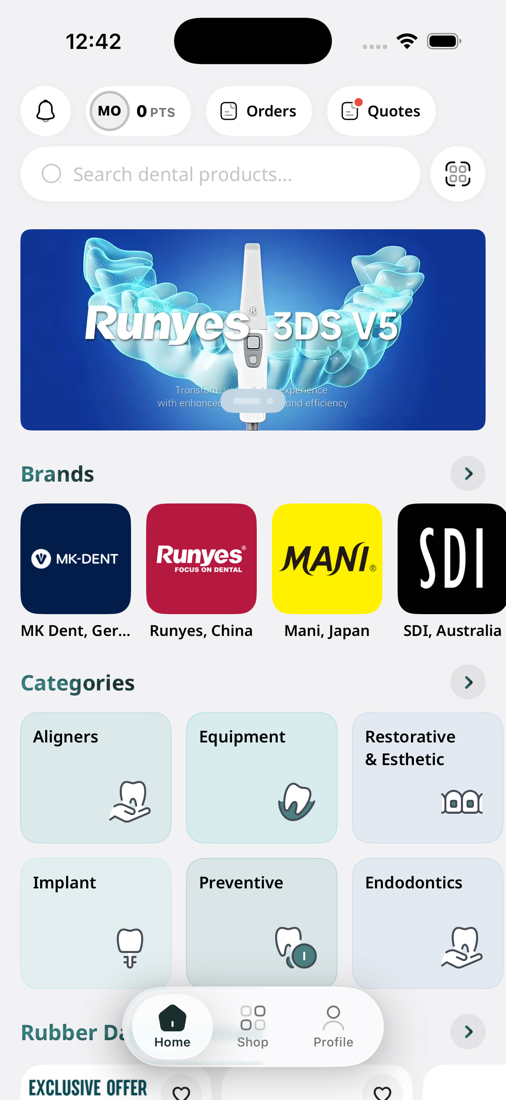 Home: brands, categories and offers